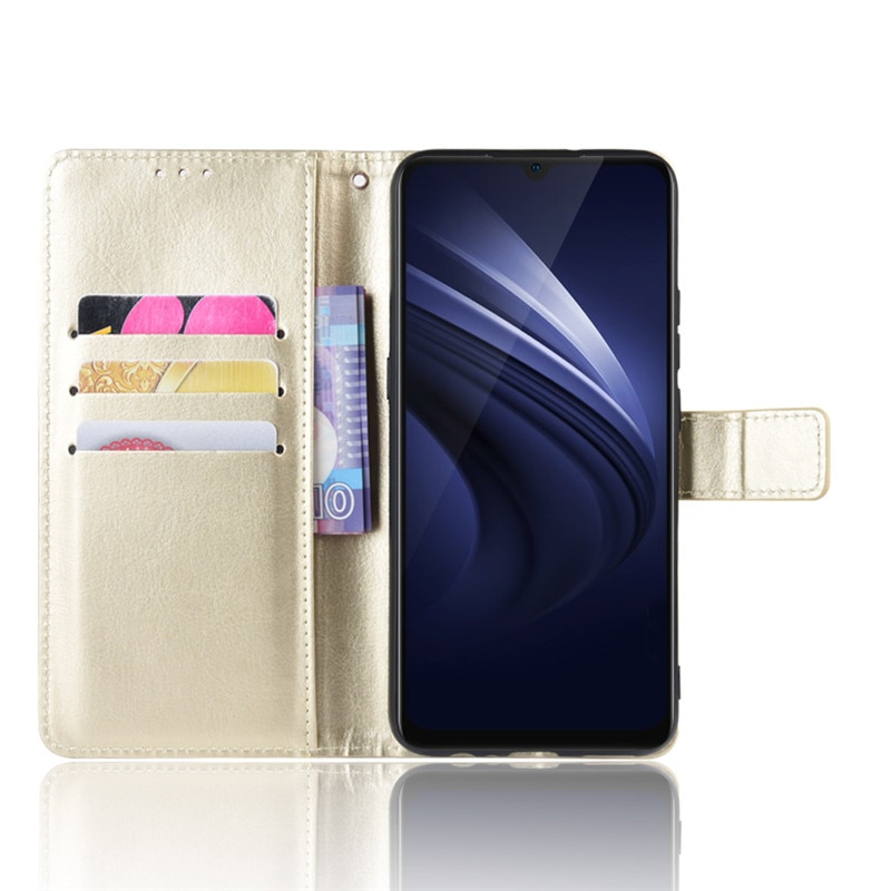 เคส Vivo S1 #เคสฝาพับหนัง PU ผิวหนังม้า Crazy Horse Texture Leather Wallet