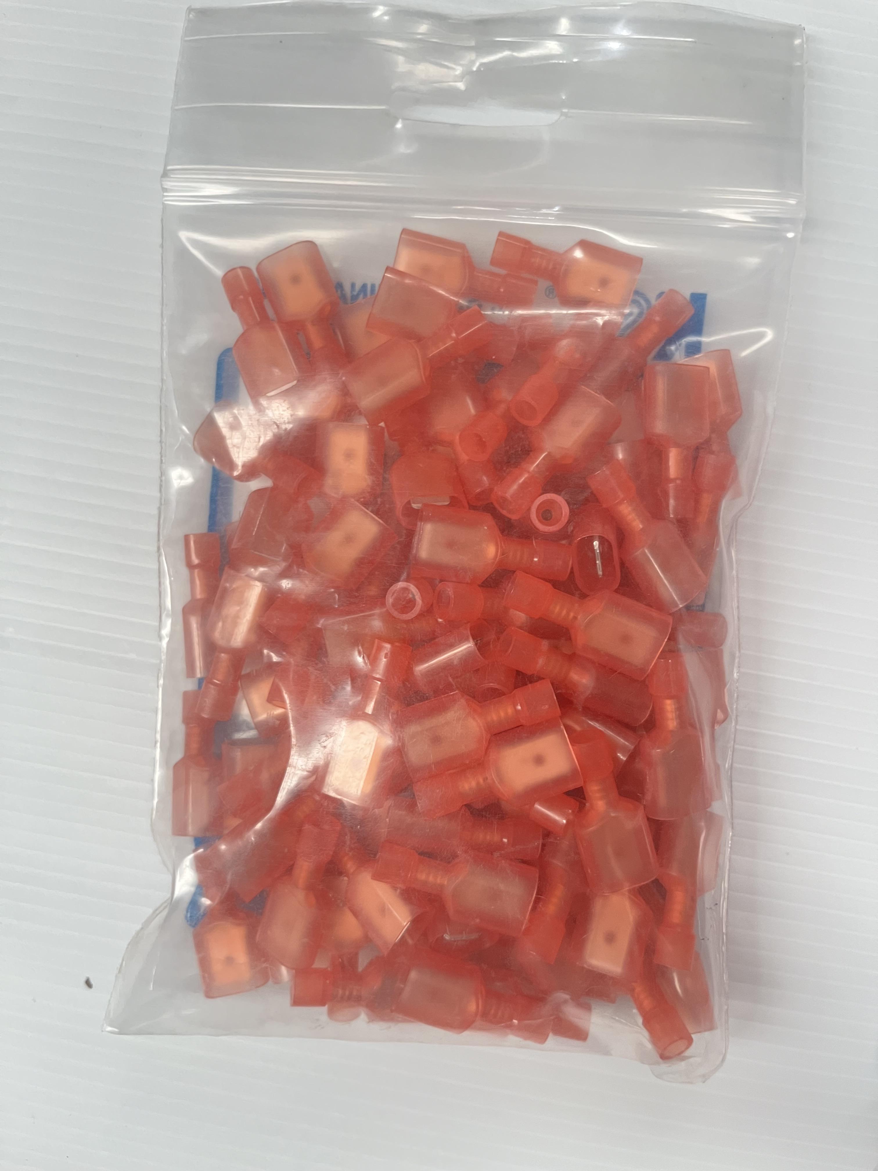 MDFN หางปลาเสียบแบนตัวผู้หุ้มเต็มแบบใส,NYLON-FULLY INSULATED MALE DISCONNECTORS