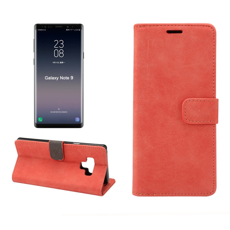 เคส Samsung Galaxy Note 9 #เคสฝาพับแบบกระเป๋าสตางค์หนัง PU สไตล์ Retro