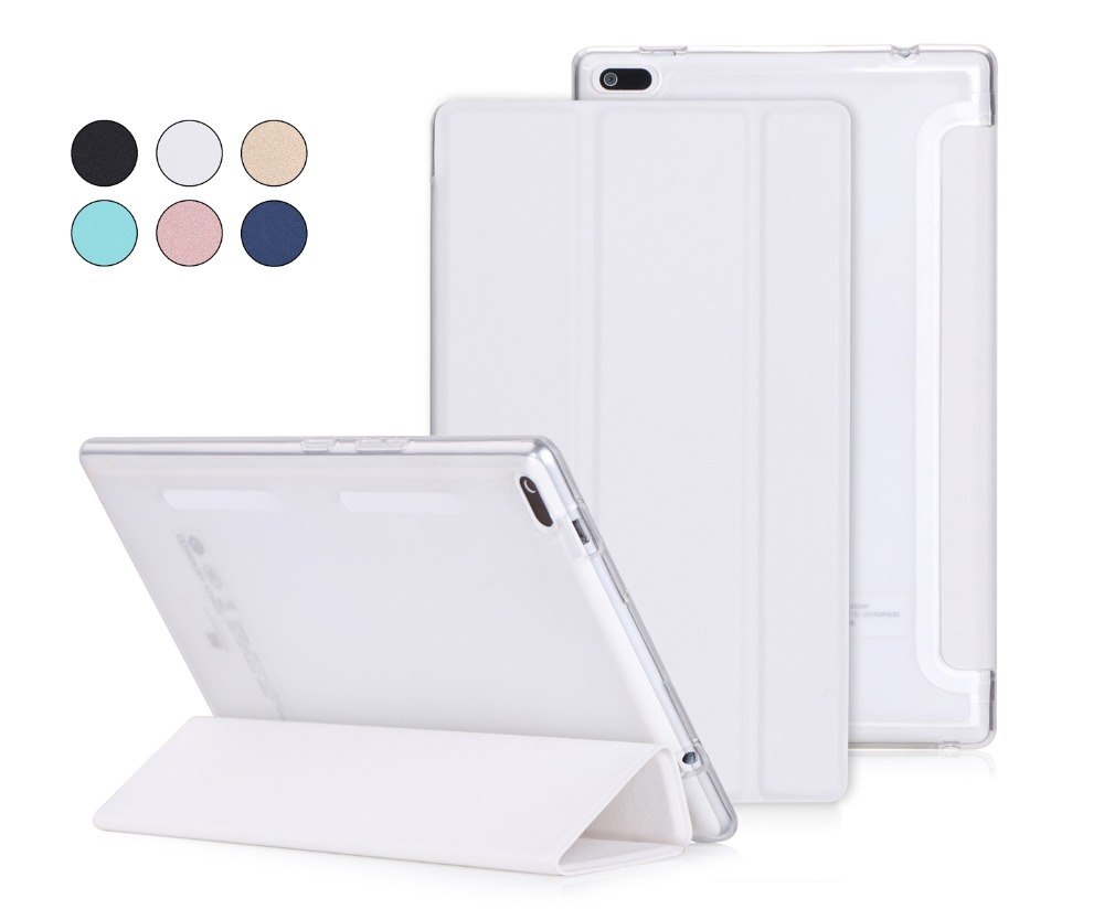 เคสแท็บเล็ต Lenovo TAB4 8 นิ้ว, TB-8504F, TB-8504N,#เคสฝาพับ PU Leather Tri-fold Stand