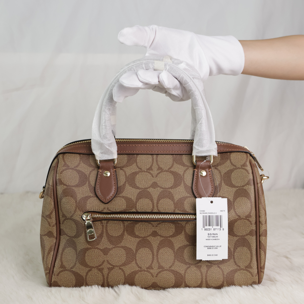 COACH Rowan Satchel Signature Canvas CH280 กระเป๋าสะพาย-ถือ ลายซิกเนเจอร์