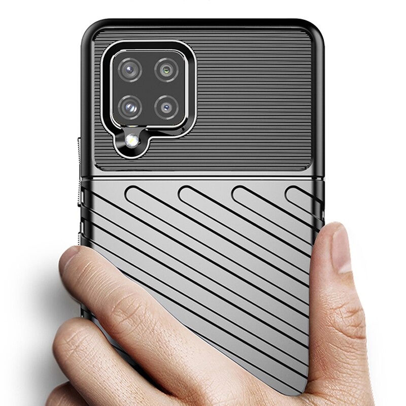 Case Samsung Galaxy A42 5G #เคสฝาหลัง TPU อ่อน Thunder Series Twill Texture Soft TPU
