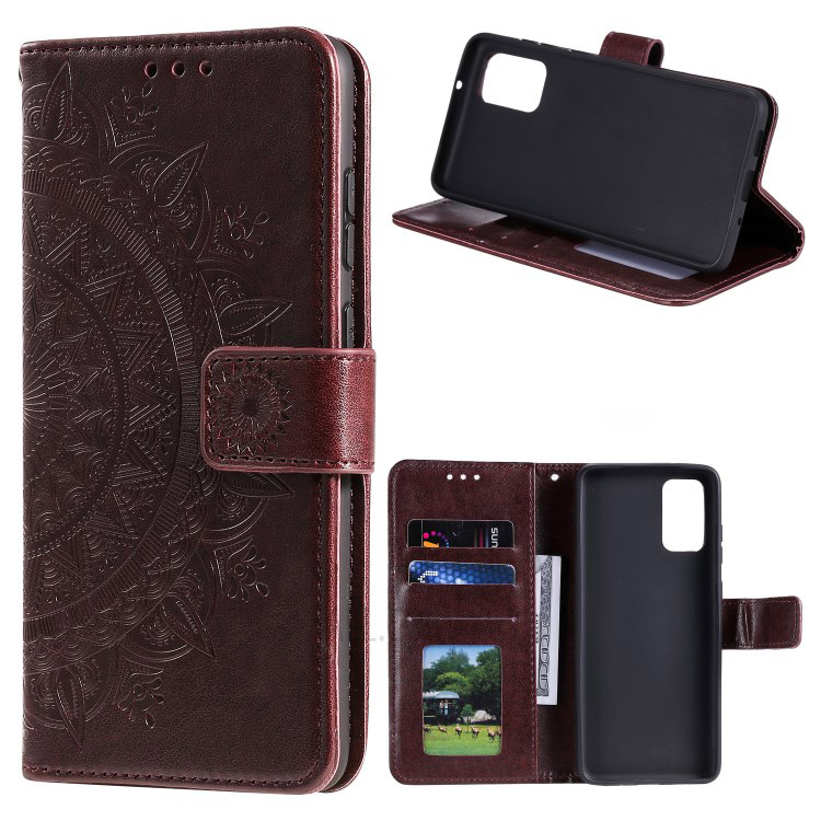 Case Xiaomi Mi 10T Pro #เคสฝาพับหนัง PU ปั้มลาย Imprint Mandala Flower