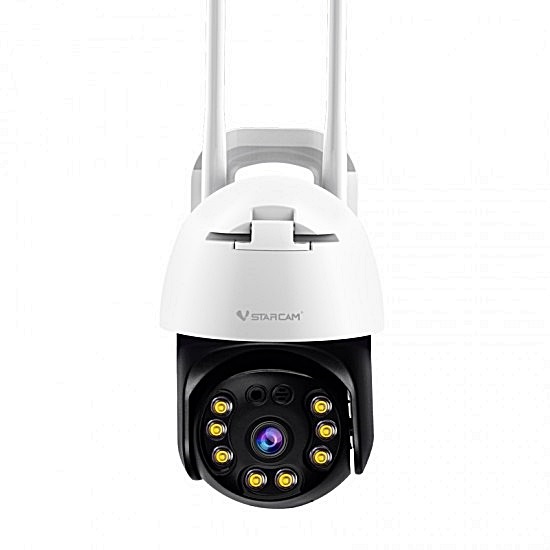 Vstarcam VStarcam กล้องวงจรปิดกล้องใช้ภายนอก รุ่นCS64 ความละเอียด3ล้านพิกเซล H264 พูดโต้ตอบได้ กล้องมีไวไฟในตัว เชื่อมได้ทั้งแลนและไวไฟ ขาว