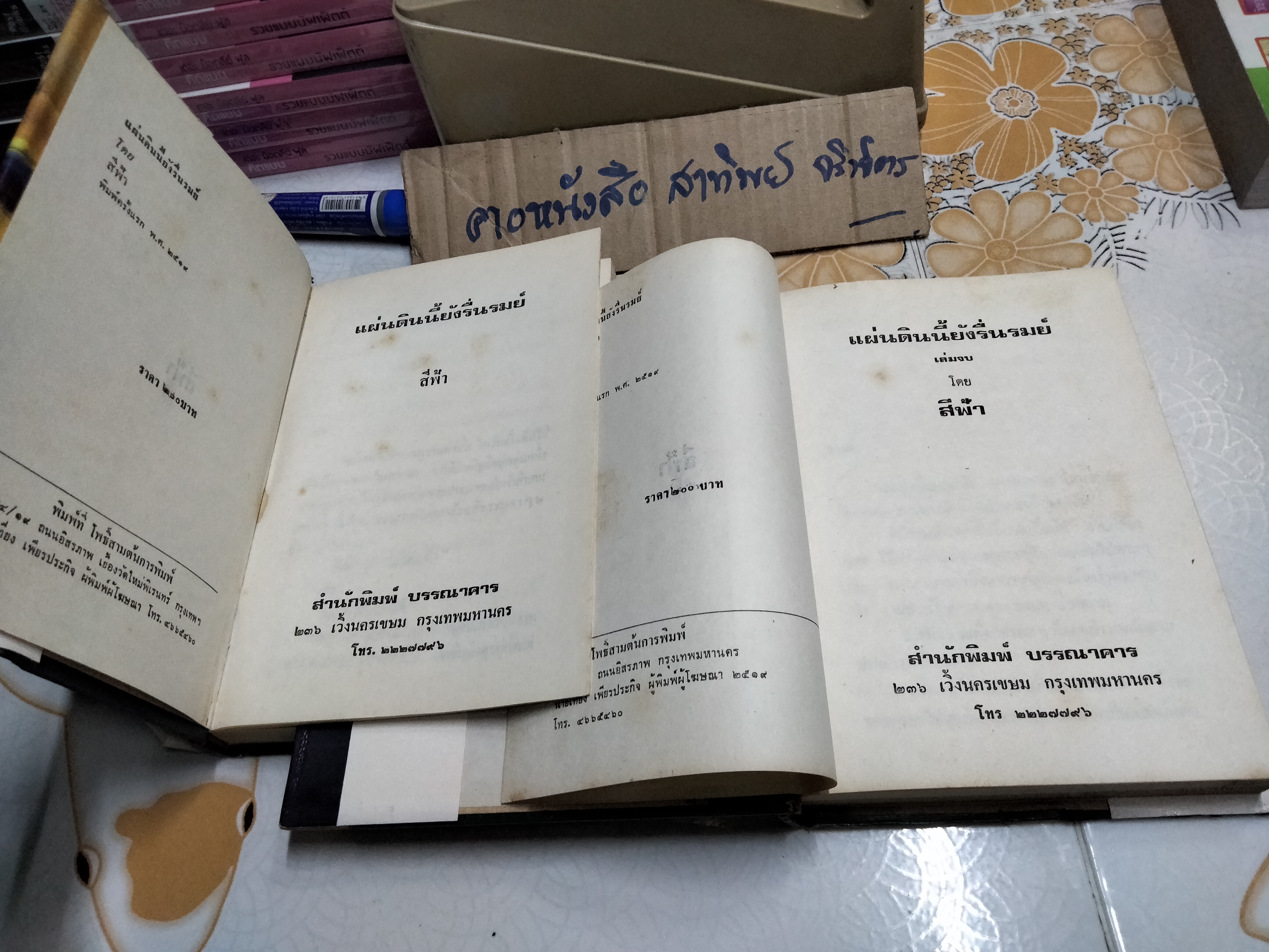 แผ่นดินนี้ยังรื่นรมย์ (2 เล่มจบ) - สีฟ้า **สินค้าหมด**