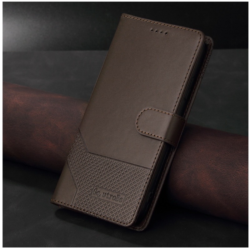 เคส Samsung Galaxy S22 Ultra 5G #เคสฝาพับแม่เหล็กพร้อมช่องใส่บัตรแบบกระเป๋าสตางค์ Magnetic Flip Wallet Bracket Leather TPU Phone Case