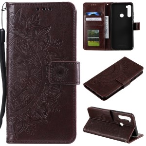 Case Redmi Note 8 #เคสฝาพับหนัง PU ปั้มลาย Imprint Mandala Flower