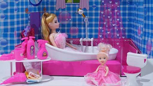 set บาร์บี้อาบน้ำพร้อมเครื่องแต่งตัว