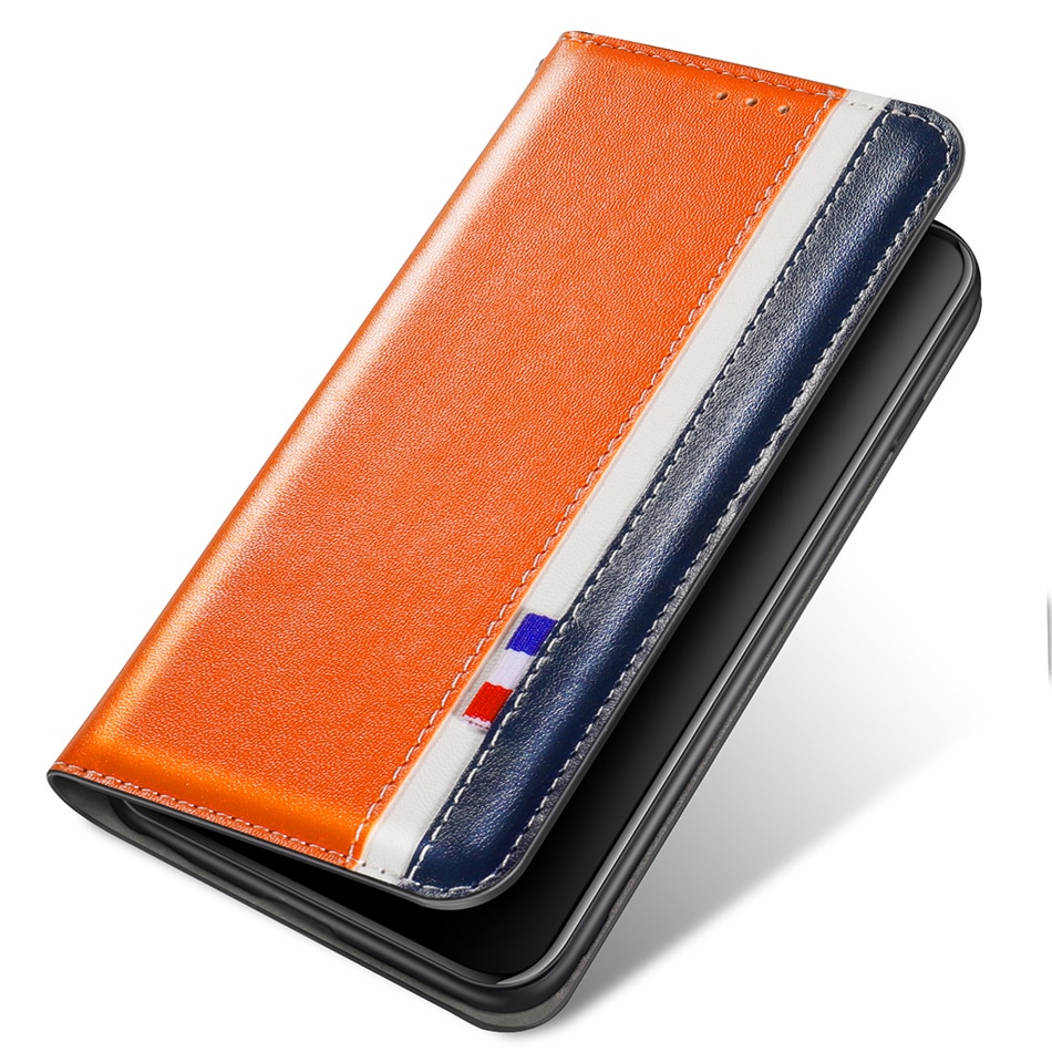 Case Huawei P30 Lite #เคสฝาพับหนัง PU ออกแบบสีทูโทนพร้อมที่เก็บการ์ด PU Leather Tablet Stand Case with Card Storage