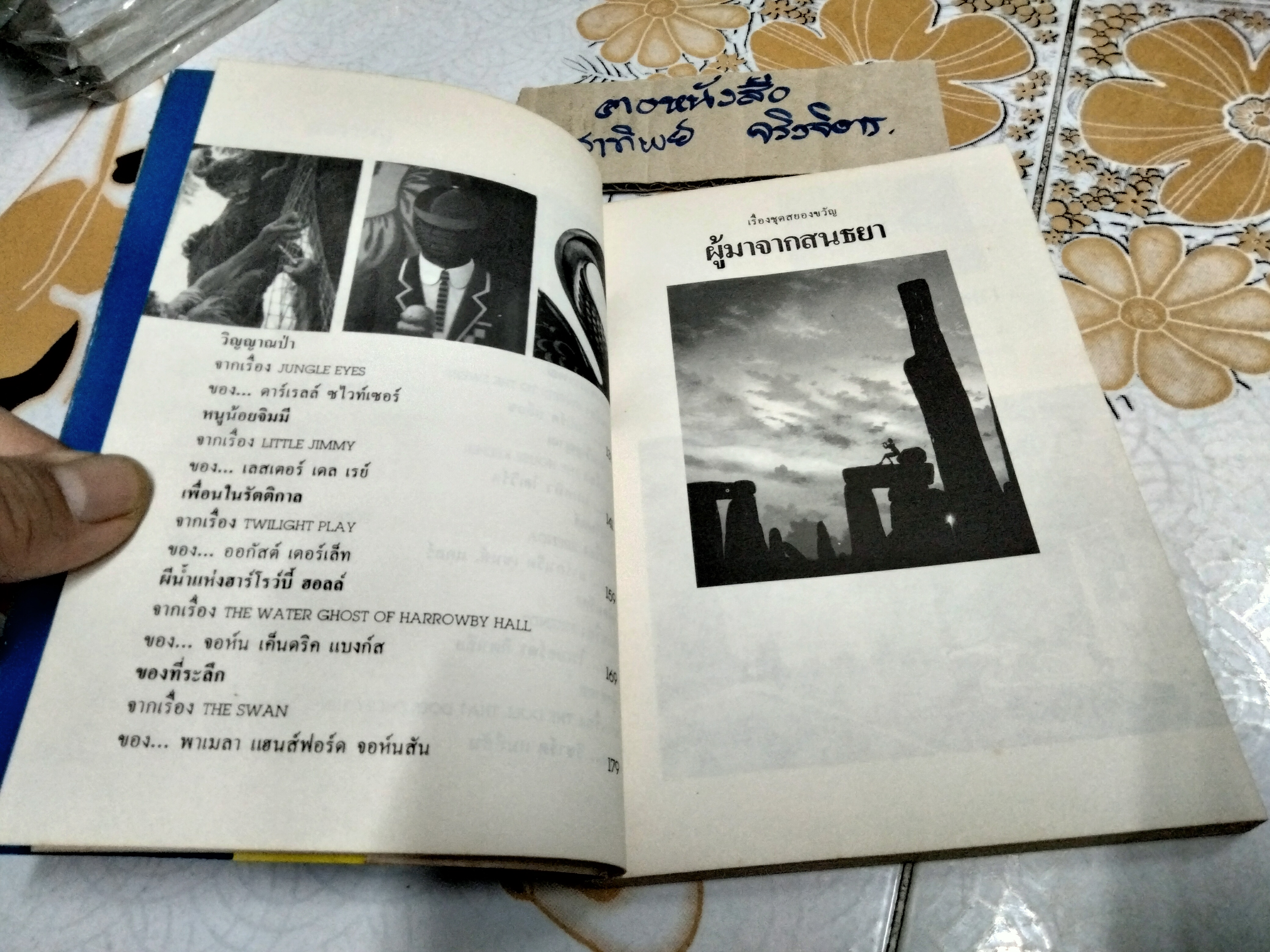 ผู้มาจากสนธยา - ใบไผ่ แปล , เรื่องชุดสยองขวัญ ..พิมพ์รวมเล่มครั้งที่ 2/2535 สนพ.สมิต