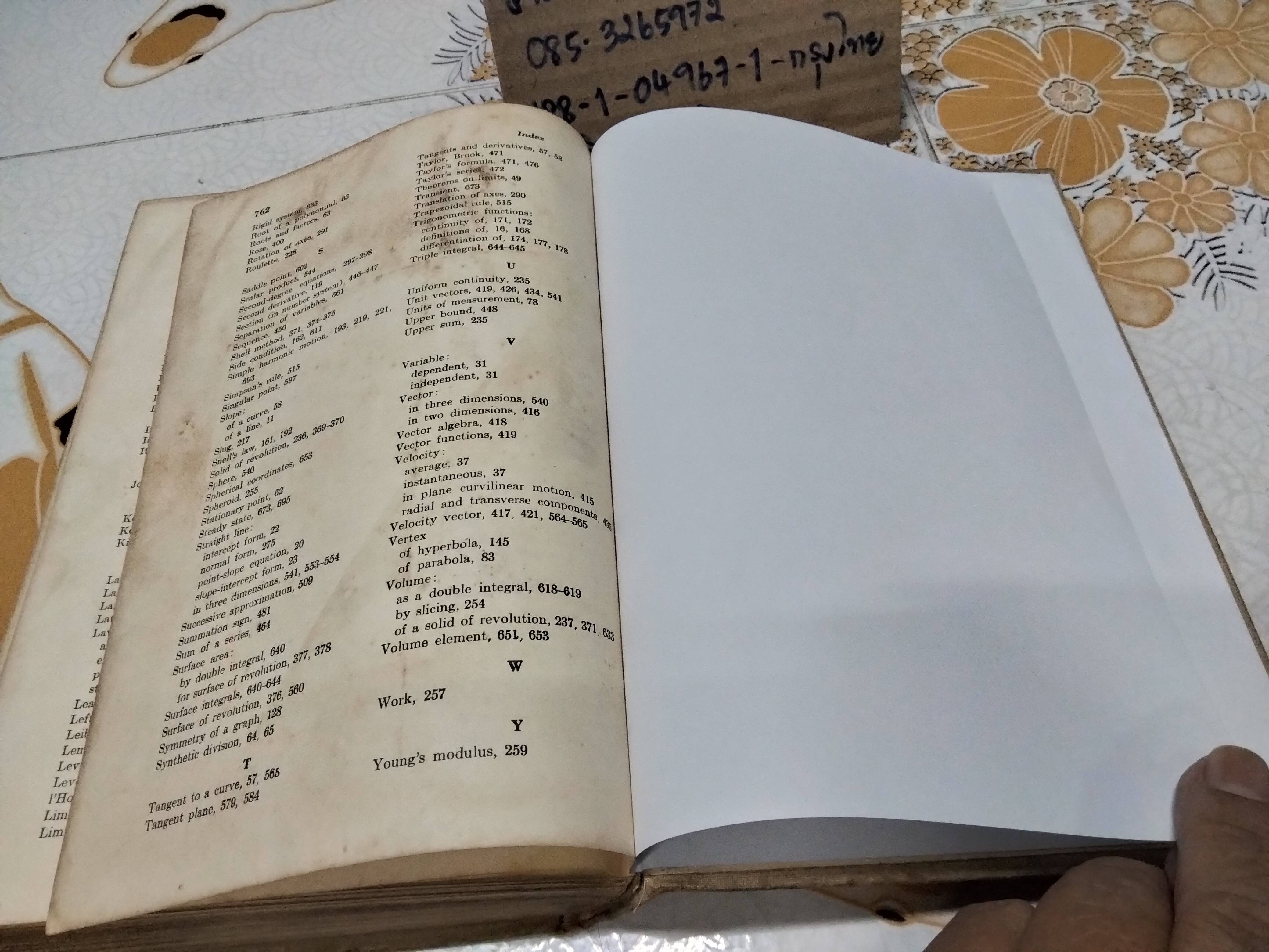 Calculus with Analytic Geometry by Angus E. Taylor (1959)