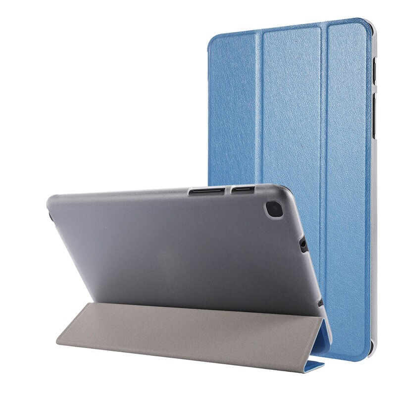 Case Samsung Galaxy Tab A 8 (2019) with S Pen P200 P205 #เคสฝาพับหนัง PU พับสามพับ Silk Texture Leather Stand Case