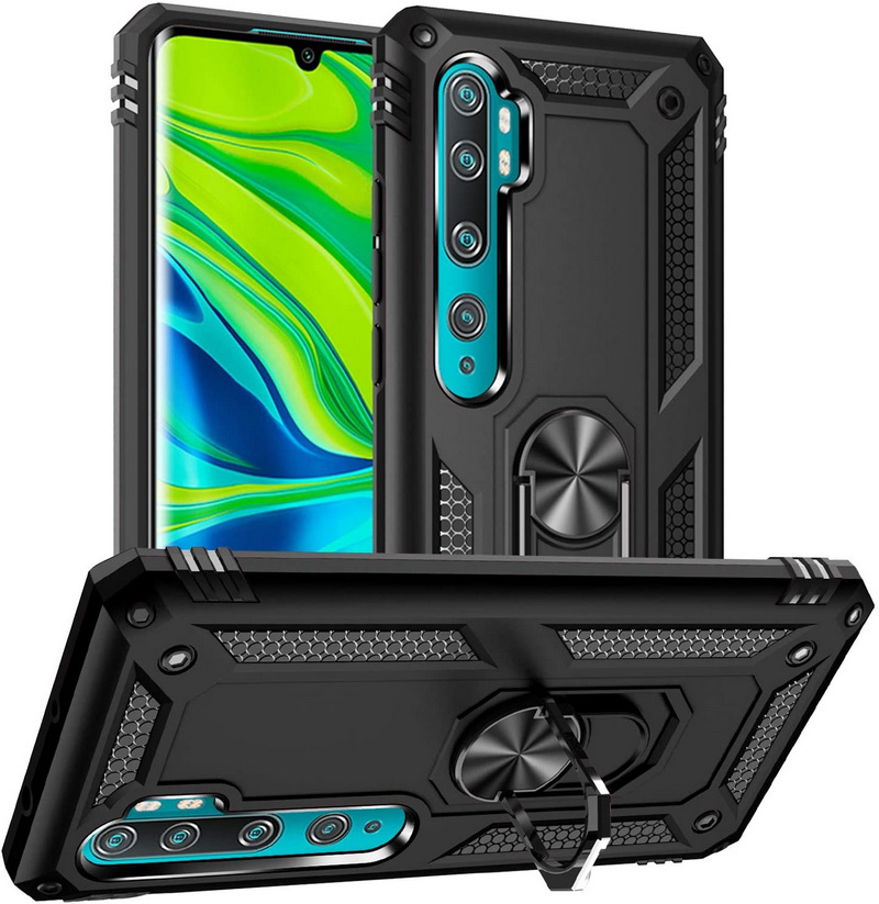 Case Xiaomi Mi Note 10 Pro #เคสฝาหลัง Hybrid TPU+PC มีแหวนสวมนิ้ว