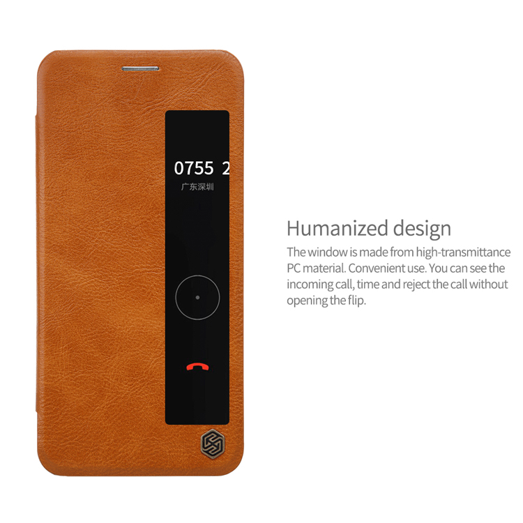 เคส Huawei P20 Pro #เคสฝาพับ NILLKIN แท้รุ่น Qin Series View Window มีช่องวิวคุณภาพดี