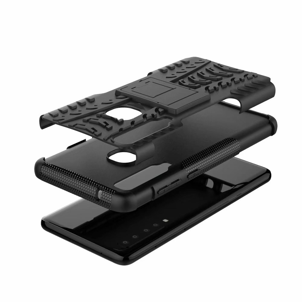 เคส Samsung Galaxy A9 (2018) #เคสฝาหลังกันลื่น Cool Tyre Pattern Kickstand (PC + TPU)