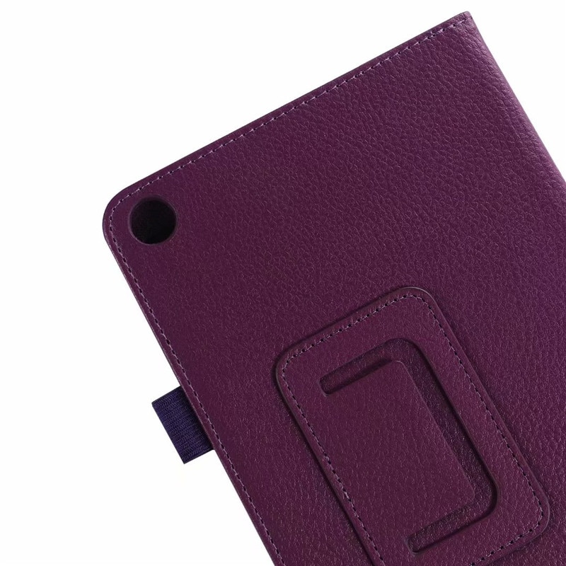 เคส Huawei MediaPad M5 Lite 8 #เคสฝาพับหนัง PU ผิวลิ้นจี่ Litchi Skin Leather Case