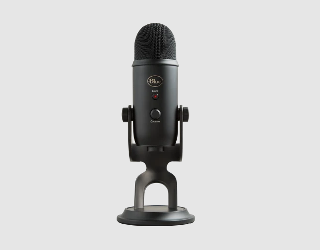 Logitech® Blue Yeti Premium USB Microphone, Black ไมโครโฟน USB รูปแบบ 4 ขั้ว เสียงระดับสตูดิโอ