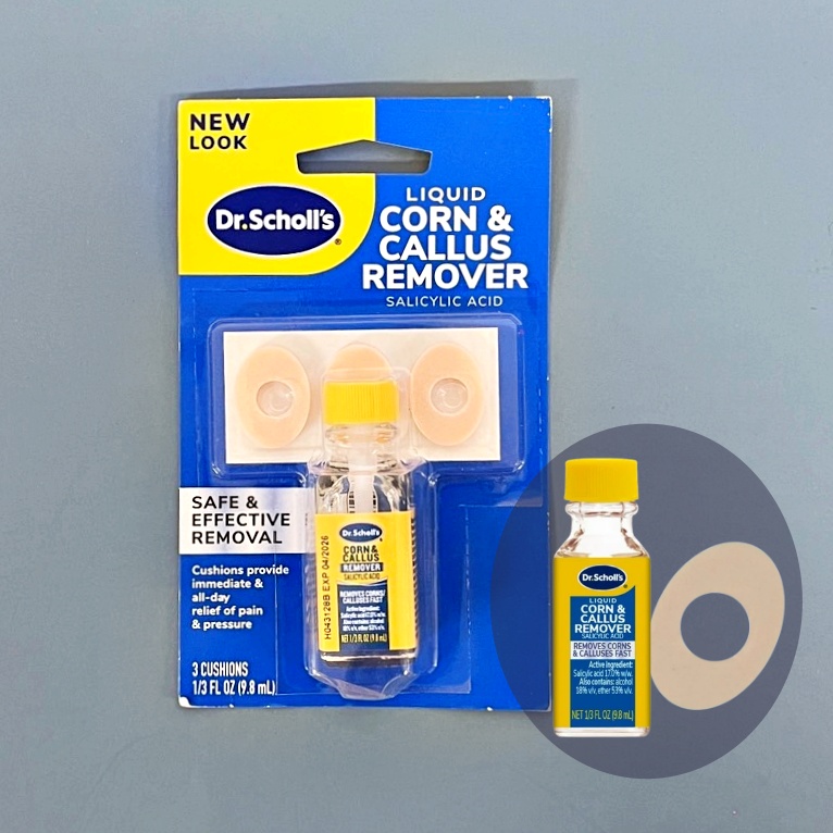 15% Sale!!! EXP.04/2026 Dr.Scholl's® Corn/Callus Remover Liquid 3 Cusion 9.85mlเจลขจัดข้าวโพดและหนังด้านกำจัดแคลลัส ตาปา ข้าวโพด