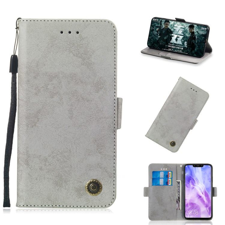 เคส Huawei Y7 Pro (2019) #เคสฝาพับแบบกระเป๋าสตางค์ Retro Style PU Leather Wallet
