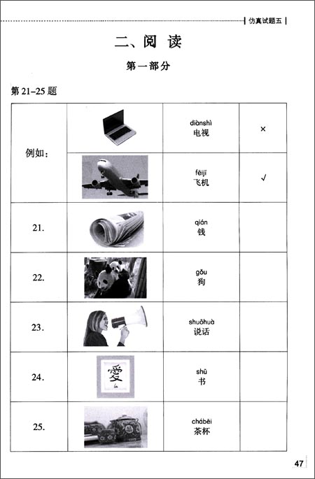 หนังสือเตรียมสอบ HSK ภายใน 30 วัน+MP3 决胜30天—新汉语水平考试HSK(1级)仿真试题集(含1MP3)30 Days - HSK (Level 1) SimulationTest Set for New ChineseProficiency Test (Including 1MP3)