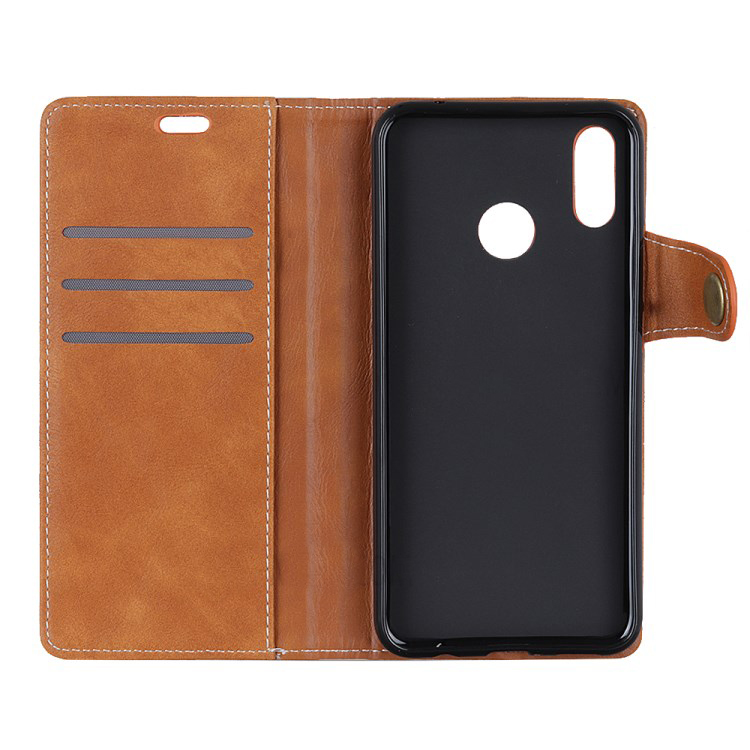 Case Asus Zenfone Max Pro (M2) ZB631KL #เคสฝาพับ S-shape Textured PU Leather Wallet