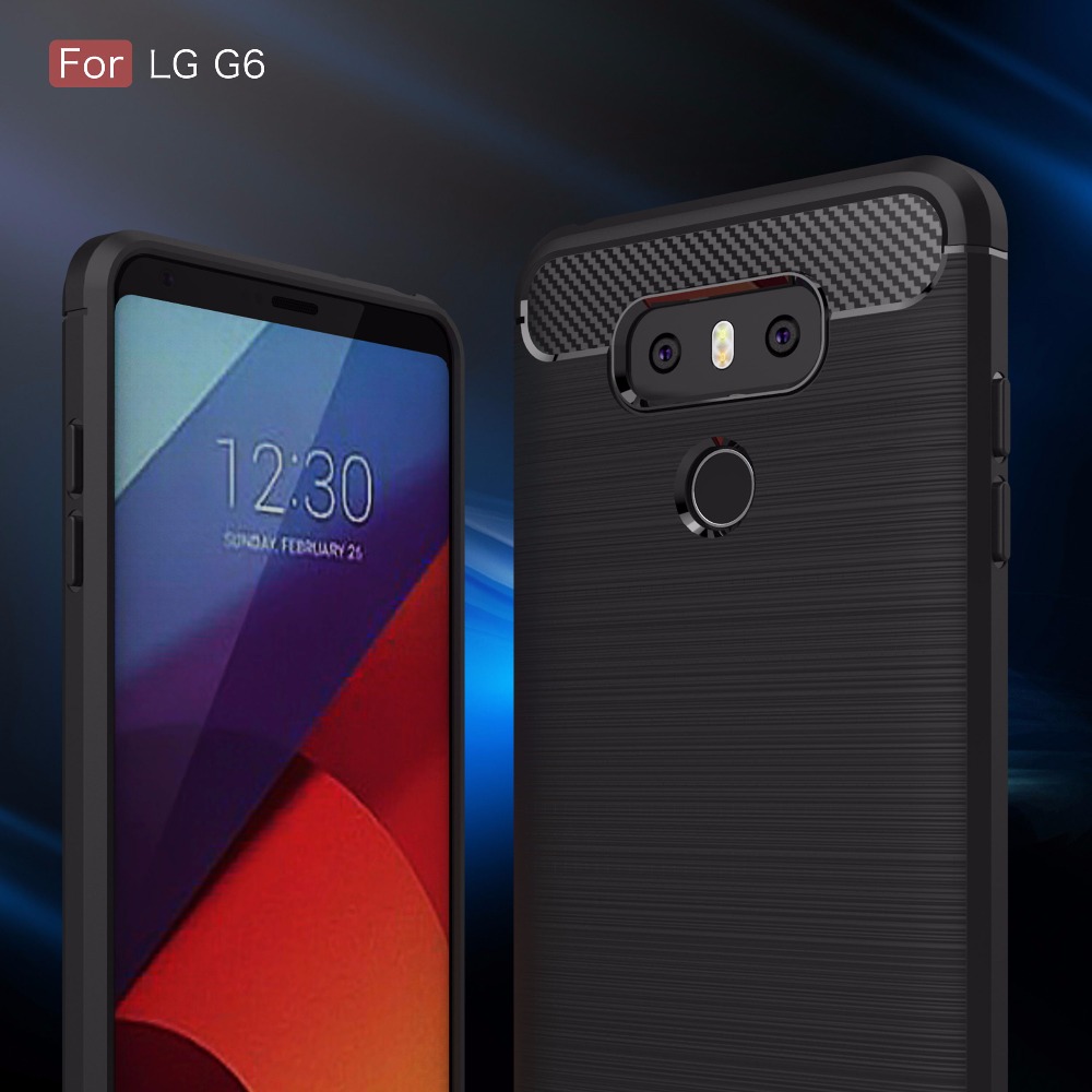 Case LG G6 #เคสฝาหลัง Brushed Carbon Fiber TPU สีสันสวยงาม