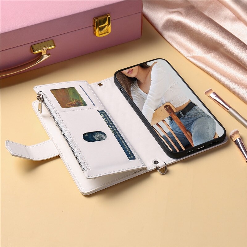 เคส Xiaomi Mi 11 Lite#เคสหนัง PU มีช่องซิปช่องเก็บบัตรหลายช่อง