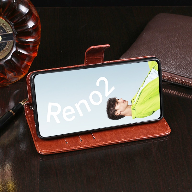 เคส OPPO A9 (2020)/A5 (2020)#เคสฝาพับแบบกระเป๋าสตางค์หนัง PU ผิวหนังม้า Crazy Horse