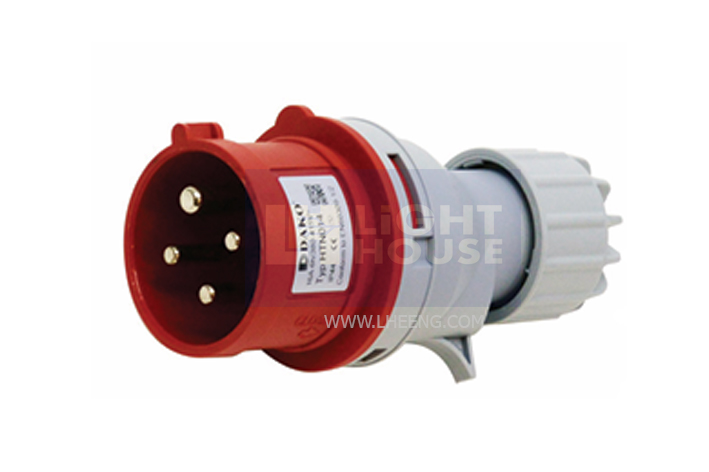 HTN-014 "DAKO PLUG" ปลั๊กตัวผู้กลางทาง (3P+E) 16A 400V 6H IP44