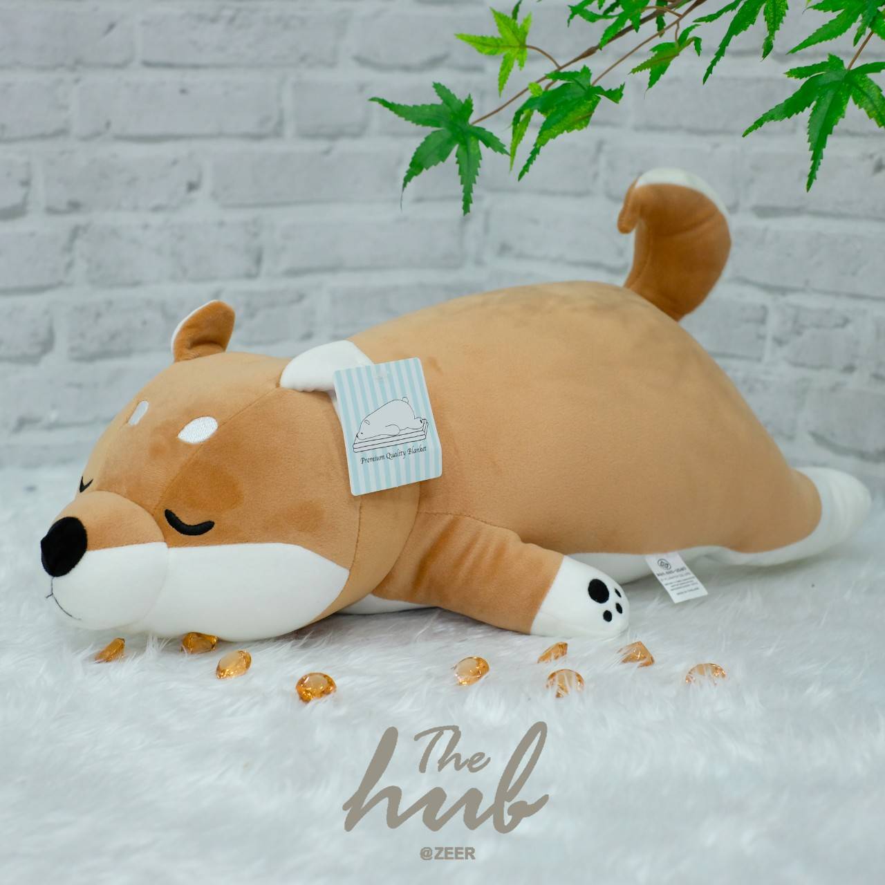 ตุ๊กตาหมอนผ้าห่ม น้องหมาชิบะ