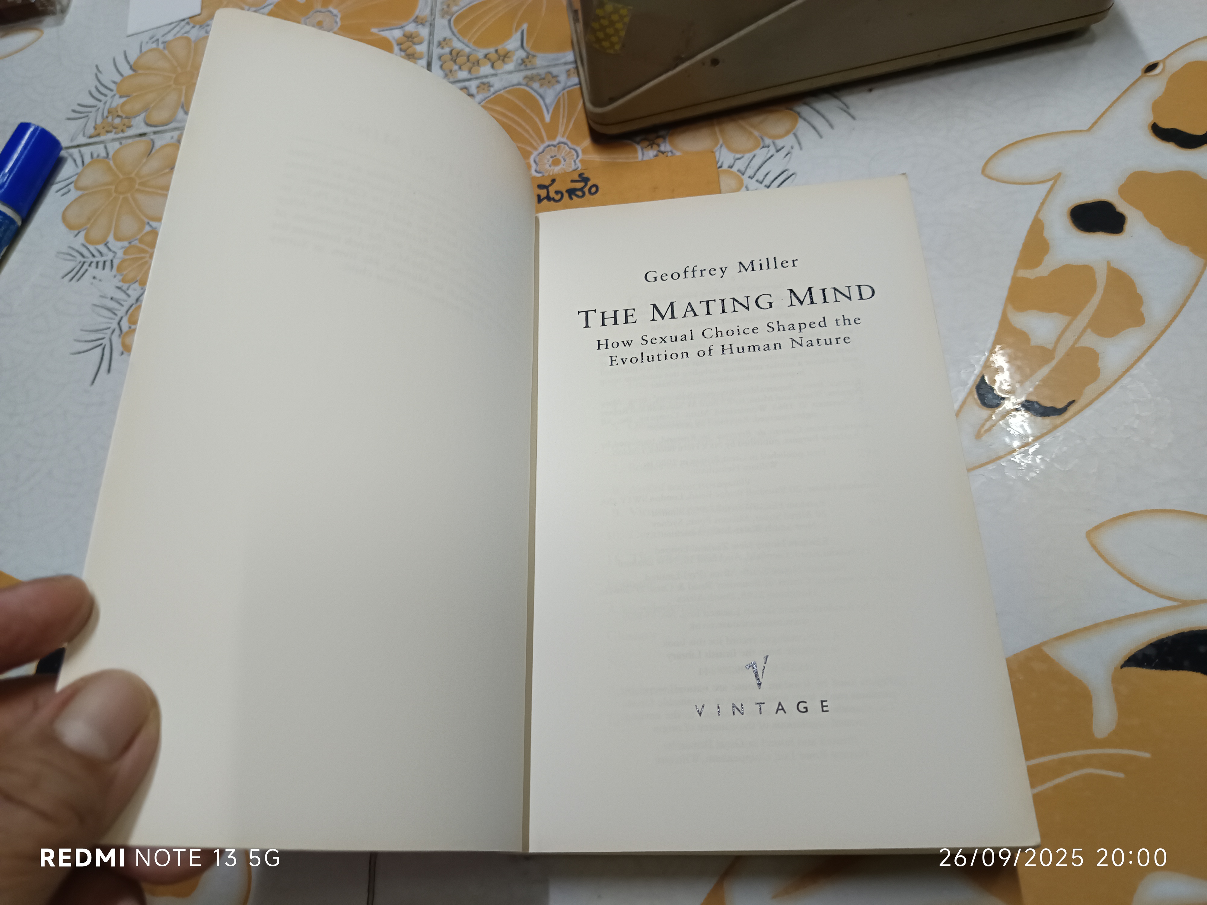 The Mating Mind : How Sexual Choice Shaped the Evolution of Human Nature by Geoffrey Miller , 2001