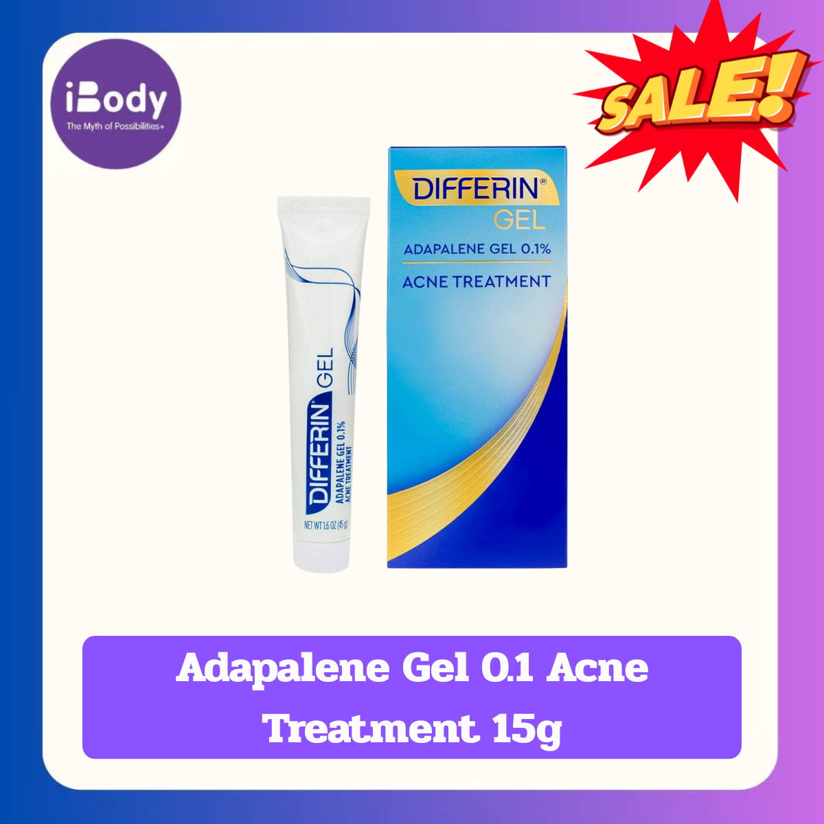 ดิฟเฟอริน เจล แต้ม สิว ไม่ทำให้ผิวแห้ง Acne Treatment 15 g - Acne Treatment