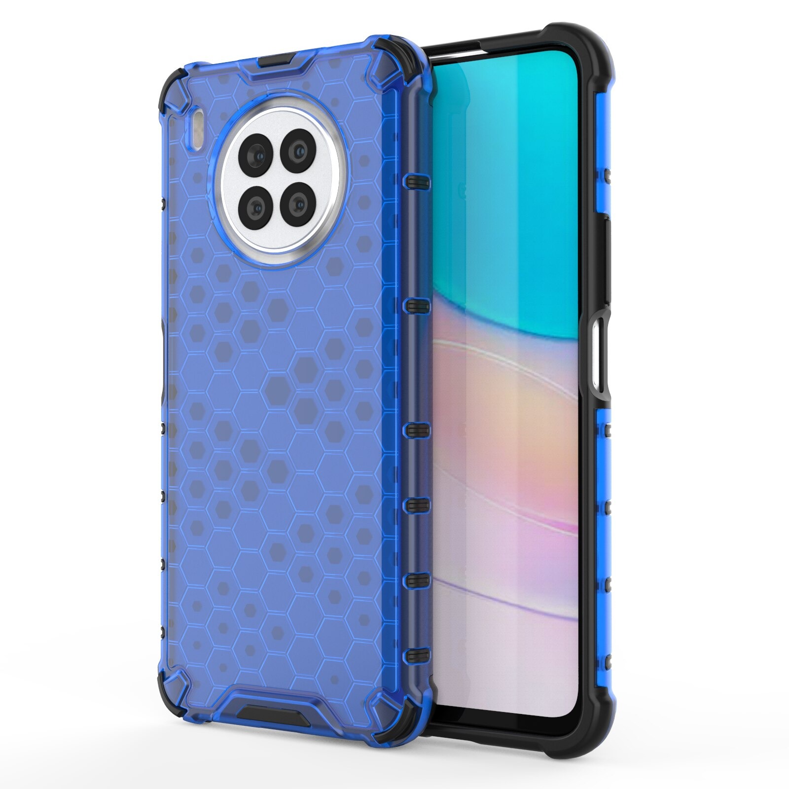 เคส Huawei Nova 8i #เคสฝาหลังกันกระแทก Honeycomb Shock Absorber TPU + PC + Silicone Hybrid