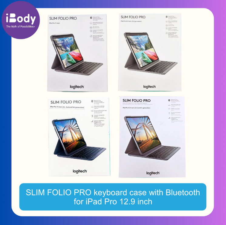 (Logitech®) SLIM FOLIO PRO keyboard case with Bluetooth for iPad Pro 11-inch or 12.9-inch เคสคีย์บอร์ด