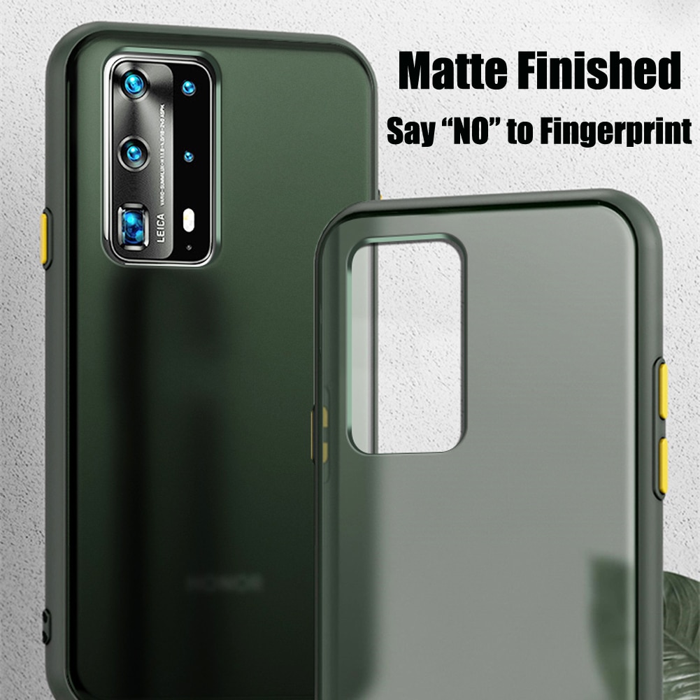 Case Huawei P40 Pro #เคสฝาหลังซิลิโคนโปร่งแสงขอบนิ่ม Frosted Translucent Silicone Case
