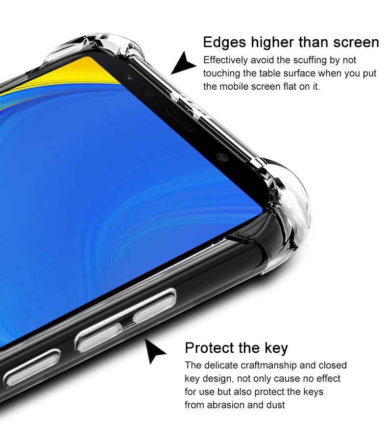 Case Samsung Galaxy A7 (2018) A750F Silky Anti-drop TPU Soft Back Case + ฟิล์มกันรอย Screen Protector Film