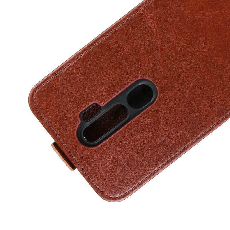 เคส Oppo A9 2020/A5 (2020) #เคสฝาพับแนวตั้งหนัง PU ผิวหนังม้า Crazy Horse Skin Leather