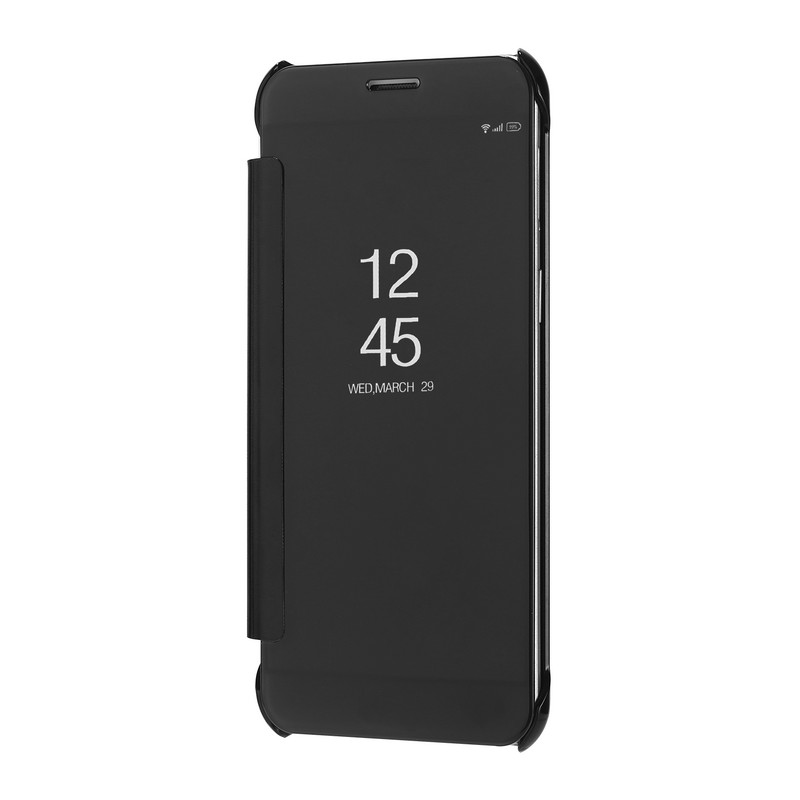 เคส Samsung Galaxy J7 Plus #เคสฝาพับผิวเคลือบเงา Plating Mirror Surface View Window #เคสคุณภาดีราคาถูก