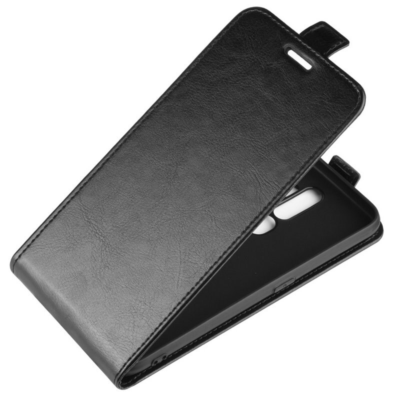 เคส Oppo A9 2020/A5 (2020) #เคสฝาพับแนวตั้งหนัง PU ผิวหนังม้า Crazy Horse Skin Leather