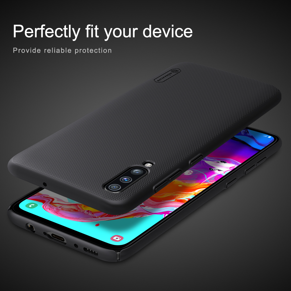 Case Samsung Galaxy A70 #เคสฝาหลังแข็ง NILLKIN แท้รุ่น Super Frosted Shield Hard Cover คุณภาพดี