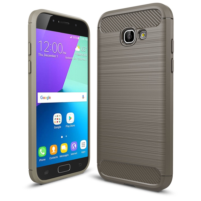 เคส Samsung Galaxy A5 2017 เคสฝาหลังนิ่มที่ตกแต่งด้วยคาร์บอนไฟเบอร์