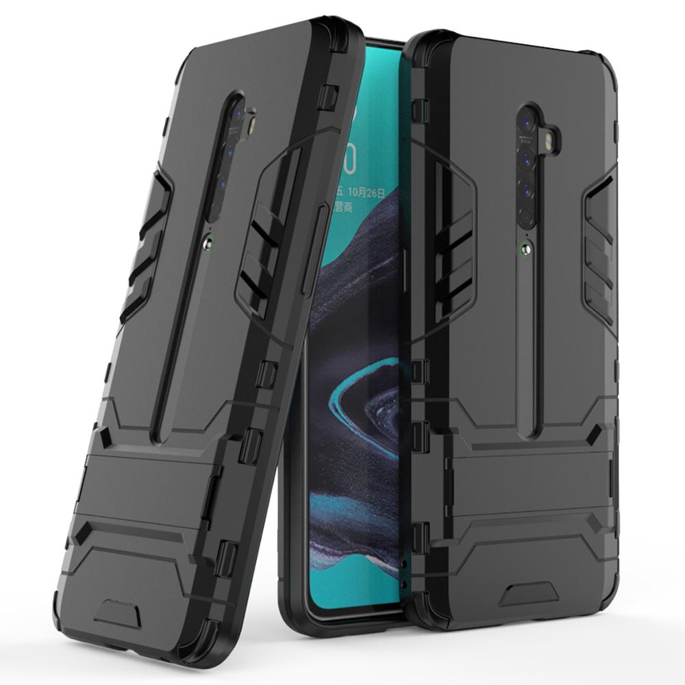 Case OPPO Reno 2F#เคสฝาหลังพลาสติก ไฮบริด TPU + Kickstand