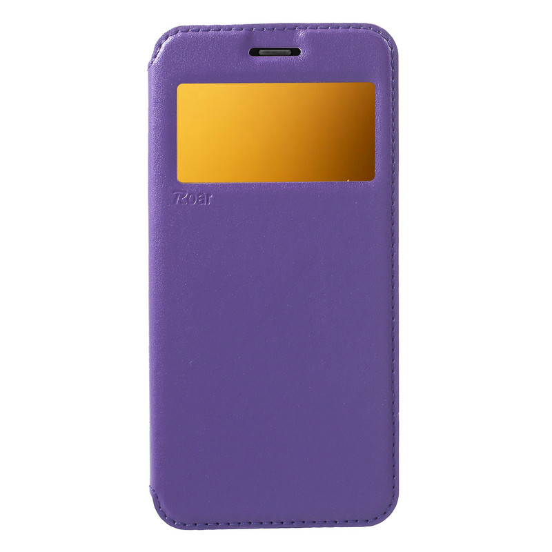 เคส Samsung Galaxy A8+(2018) #เคสฝาพับมีช่องวิว ROAR KOREA View Window Noble Leather Flip