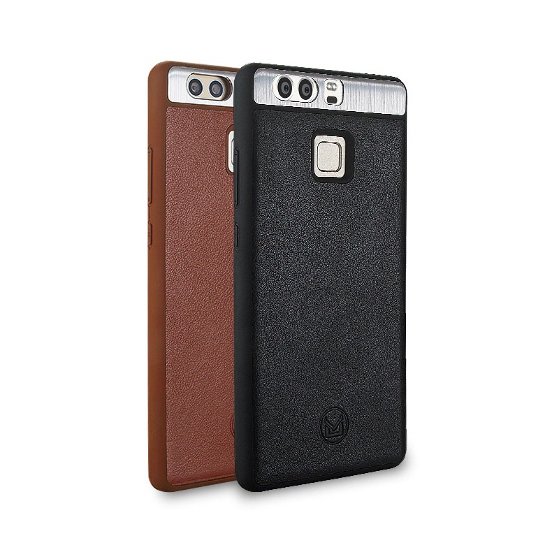 Case Huawei P9 #เคสฝาหลัง KLD Halo Series TPU เคสหนังวัวแท้