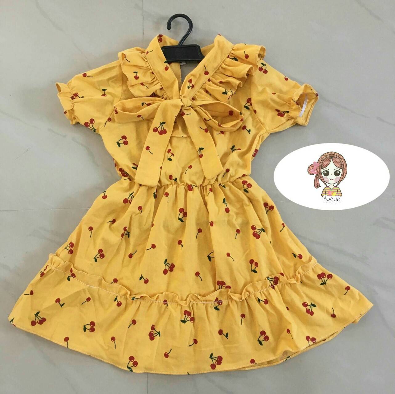 เดรสเด็กลายเชอร์รี่