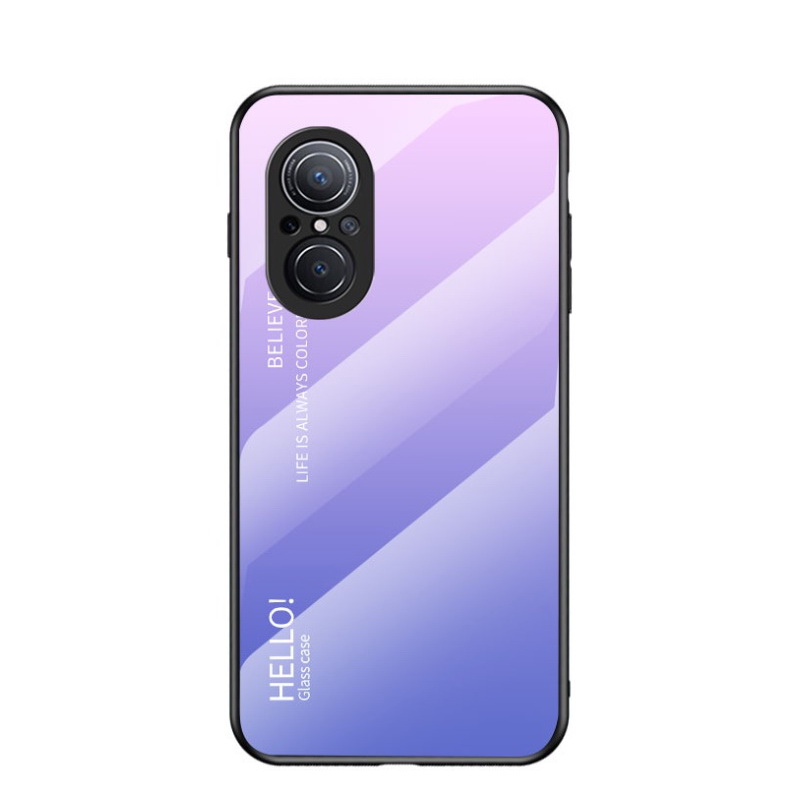 เคส Huawei Nova 9 SE #เคสฝาหลัง Gradient Color Glass + PC + TPU Hybrid Case