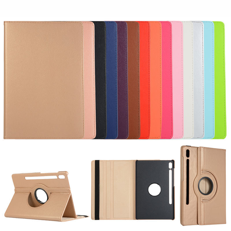 เคส Samsung Galaxy Tab S6 SM-T860 SM-T865 #เคสฝาพับหนังผิวลิ้นจี่ Litchi Grain 360 Degree Rotary