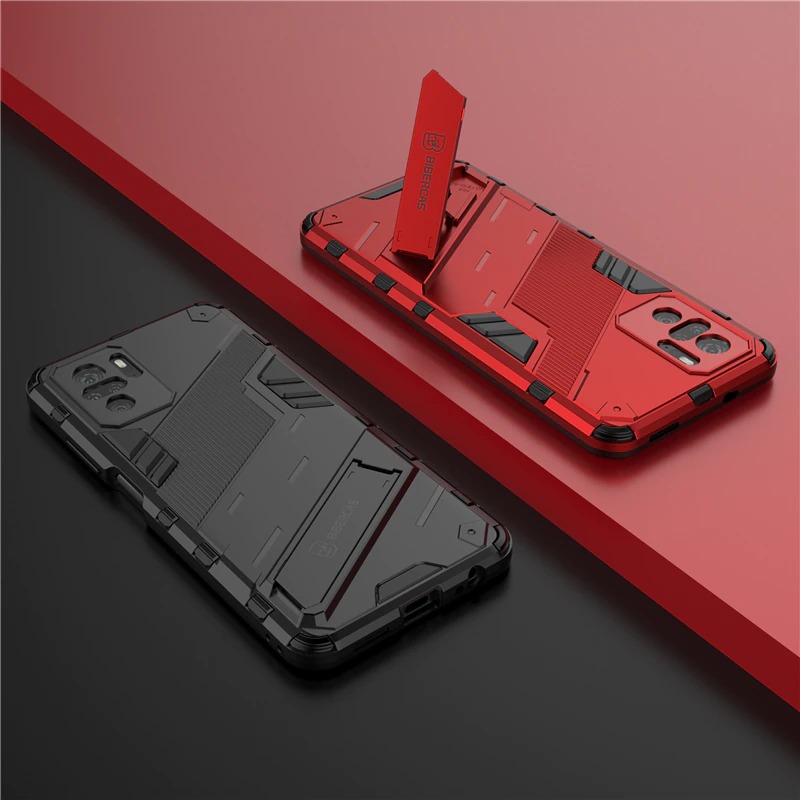 เคส Redmi Note 10 5G#เคสฝาหลังพลาสติก ไฮบริด TPU + Kickstand