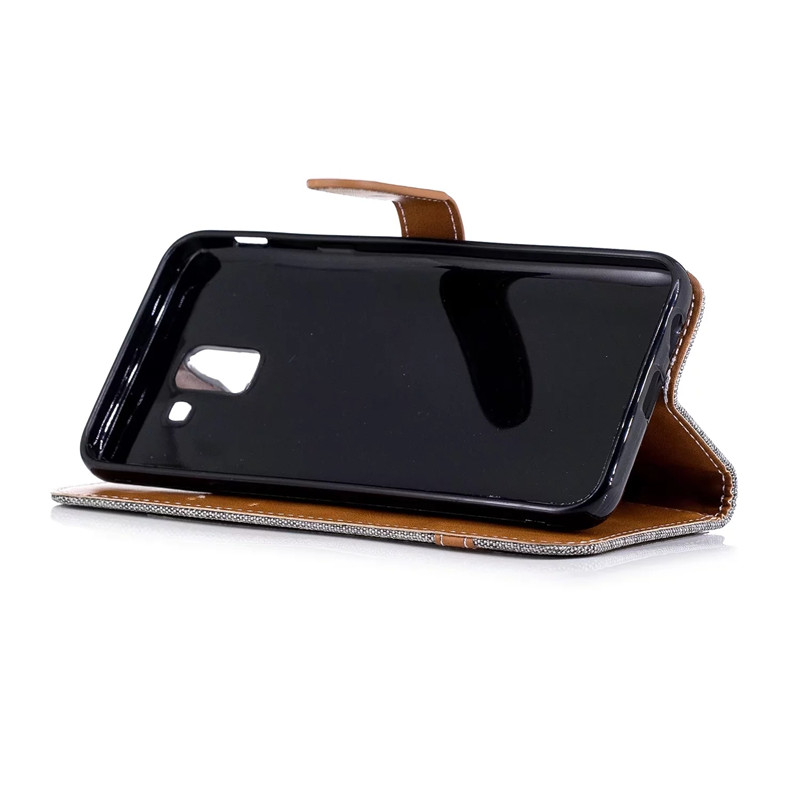 Case Samsung Galaxy J6 (2018) #เคสฝาพับหนัง PU พร้อมสายคล้องมือสีสันสวยงามทันสมัย