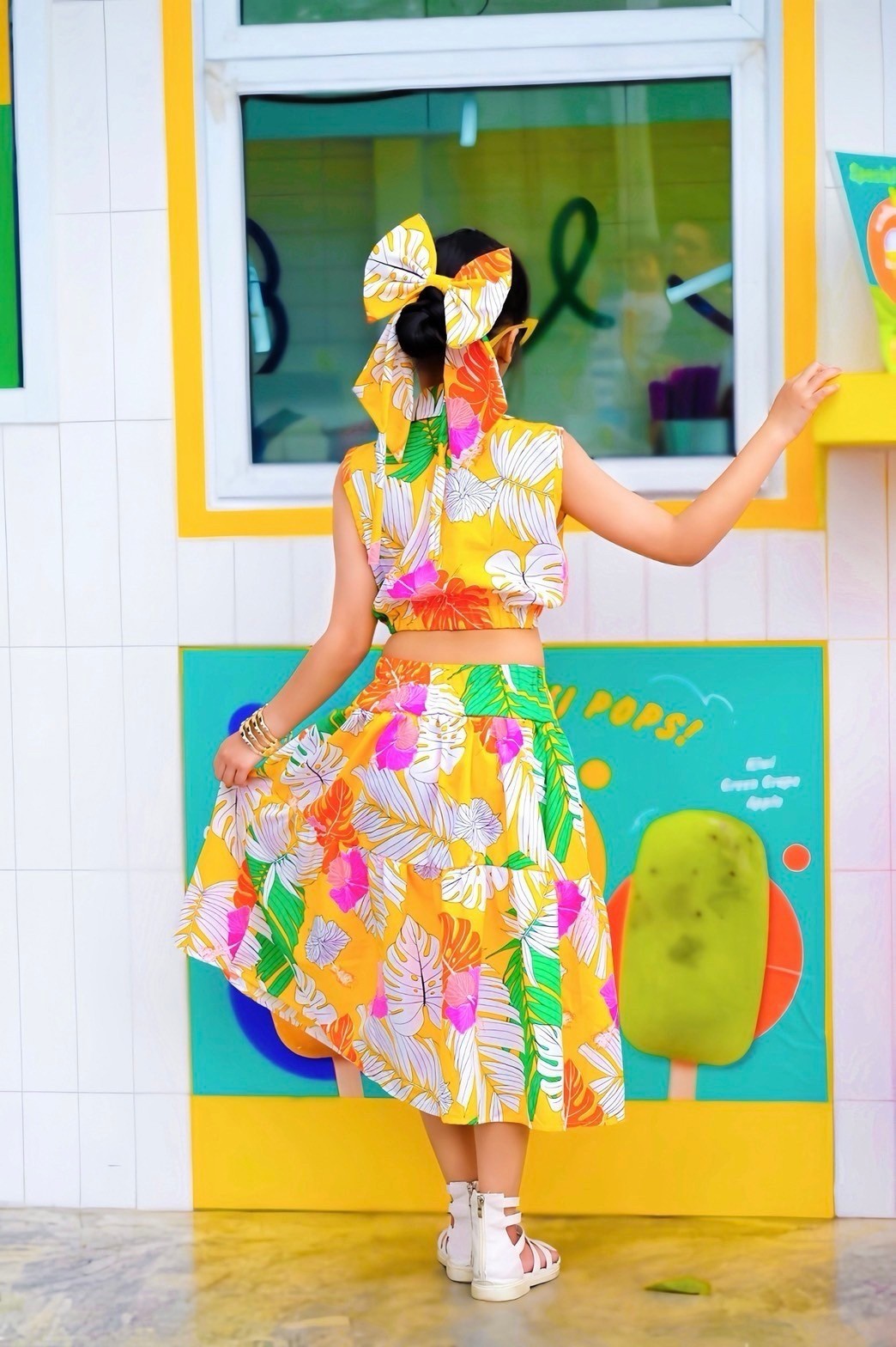 ชุดกระโปรงเด็กหญิง สีสดใส